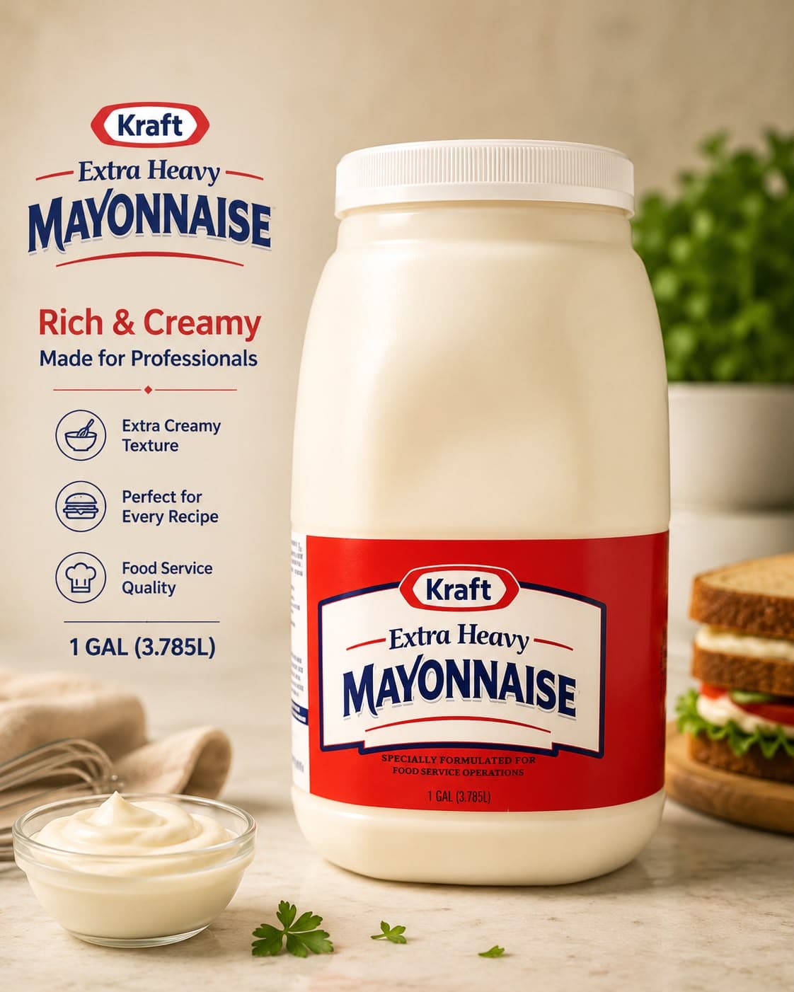 Kraft Extra Heavy Mayonnaise 3,785L